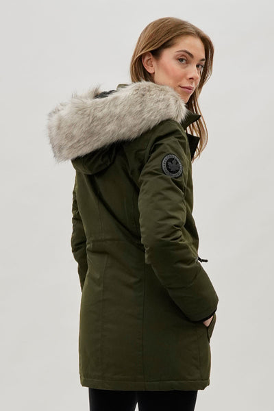 Parka doublée en fausse fourrure Canada Weather Gear - Olive