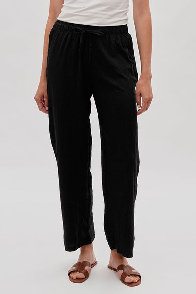 Runaway Bay Wide Leg Tie Waist Pants - Black - Womens Pants - Fairweather