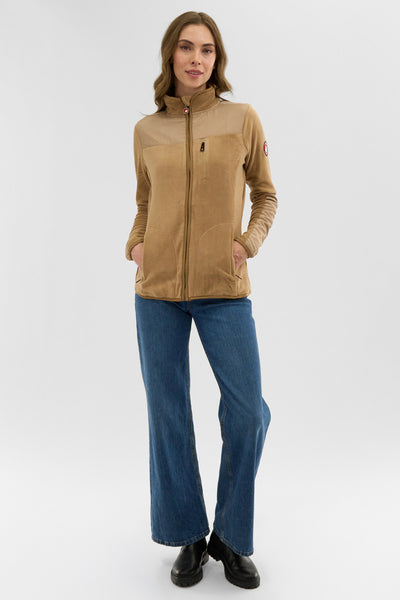 Canada Weather Gear Fleece Lightweight Jacket - Beige - Womens Lightweight Jackets - Fairweather