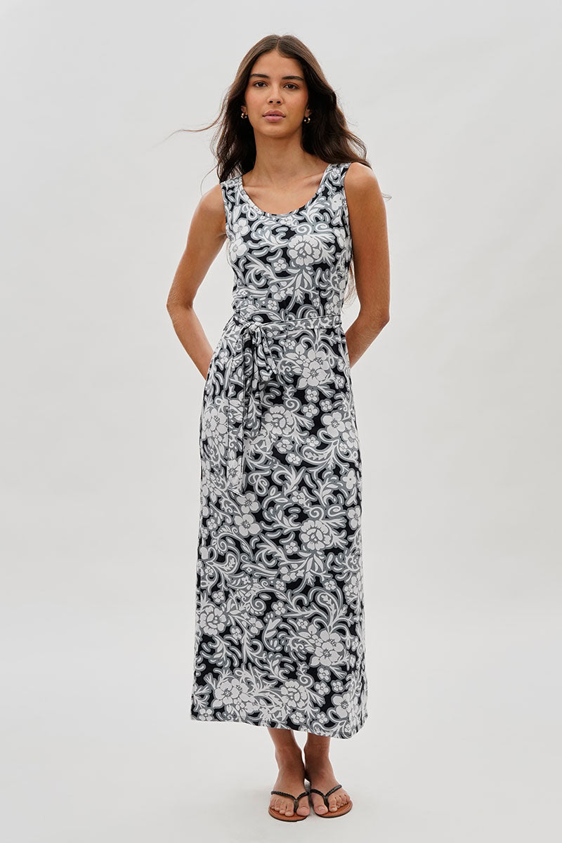 International INC Company Floral Print Maxi Dress - Black - Womens Maxi Dresses - Fairweather