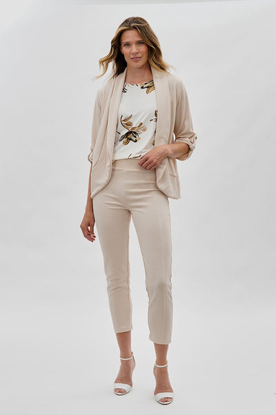 Majora Open Roll Up Sleeve Blazer - Cream - Womens Blazers - Fairweather