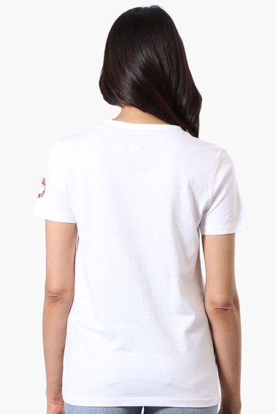 Canada Weather Gear Adventure Awaits Print Tee - White - Womens Tees & Tank Tops - Fairweather