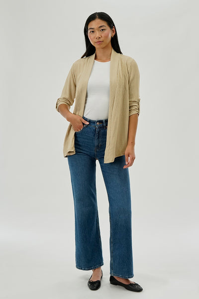 Urbanology Lightweight Wrap Cardigan - Cream - Womens Cardigans - Fairweather