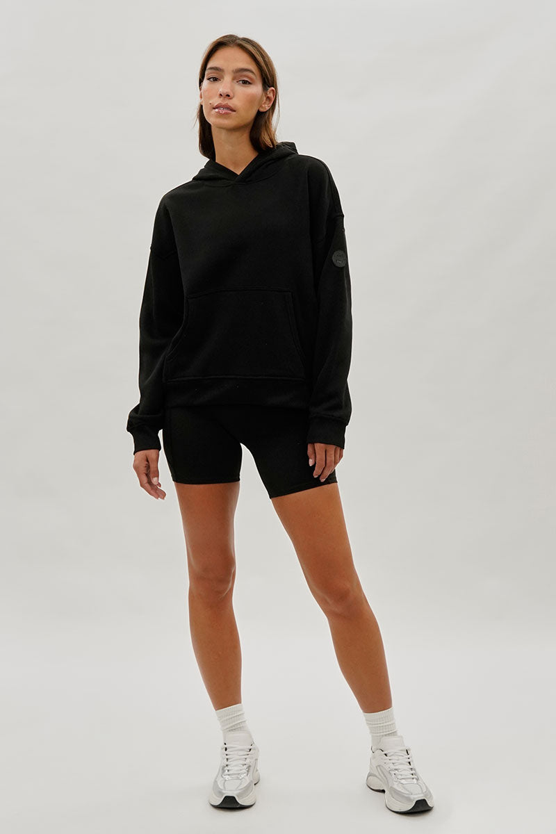Fahrenheit Drop Shoulder Pullover Hoodie - Black - Womens Hoodies & Sweatshirts - Fairweather