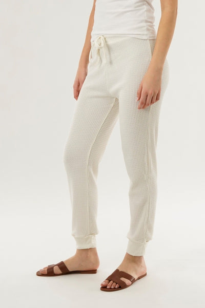 International INC Company Waffle Knit Joggers - Cream - Womens Joggers & Sweatpants - Fairweather