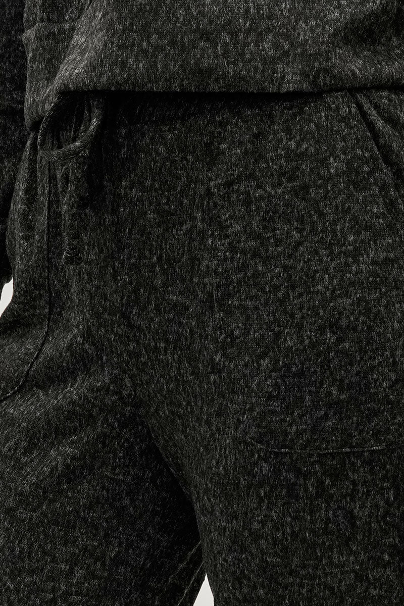 Fahrenheit Tie Waist Knit Joggers - Black - Womens Joggers & Sweatpants - Fairweather