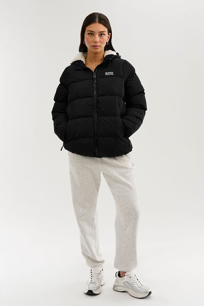 Super Triple Goose Colour Block Bomber Jacket - Black - Womens Bomber Jackets - Fairweather