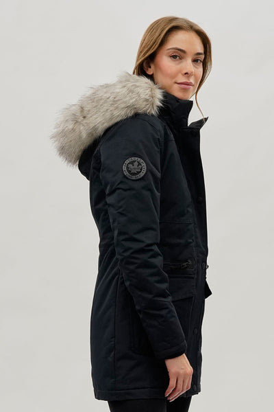 Parka doublée en fausse fourrure Canada Weather Gear - Bleu marine