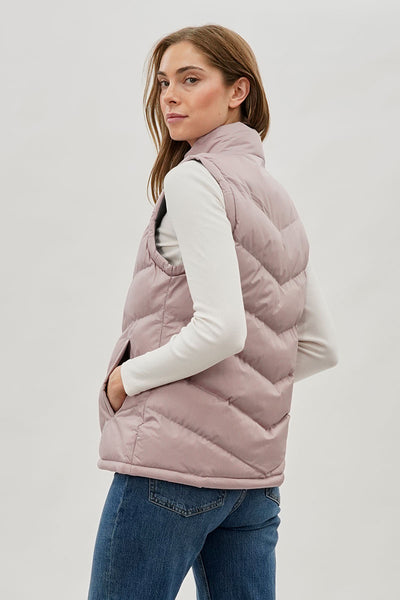 Gilet matelassé à chevrons Canada Weather Gear - Blush