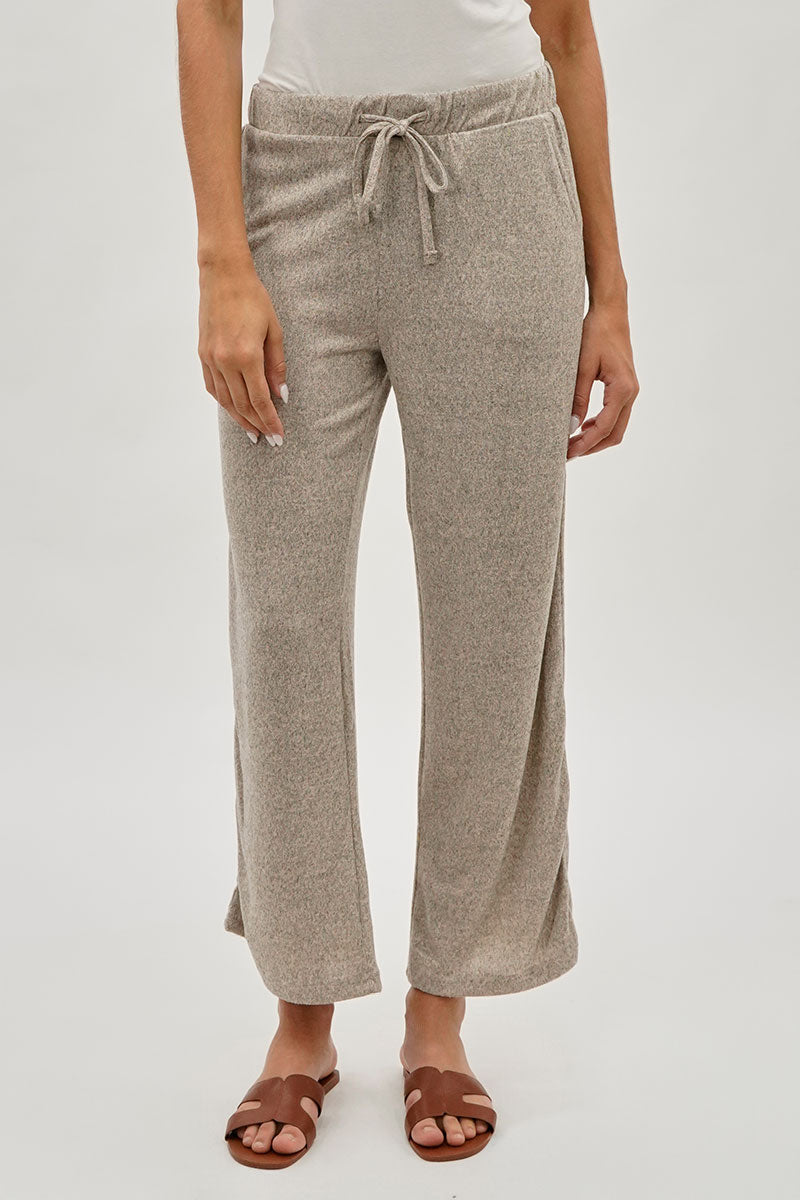 Fahrenheit Wide Leg Drawstring Sweatpants - Cream - Womens Joggers & Sweatpants - Fairweather