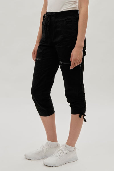 International INC Company Tie Waist Cargo Capris - Black - Womens Shorts & Capris - Fairweather
