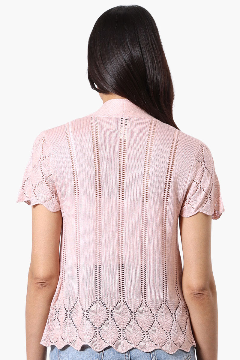 Beechers Brook Open Cap Sleeve Shrug Cardigan - Blush - Womens Cardigans - Fairweather