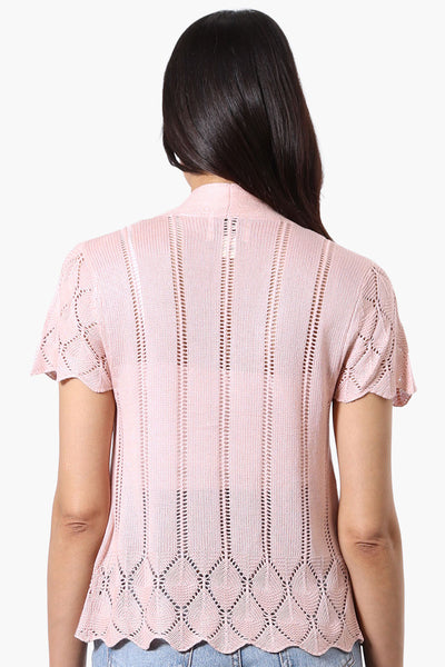 Beechers Brook Open Cap Sleeve Shrug Cardigan - Blush - Womens Cardigans - Fairweather