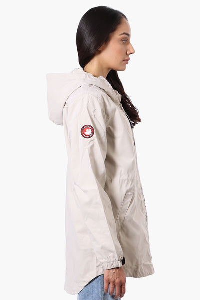Canada Weather Gear Coated Microfiber Hooded Lightweight Jacket - Cream - Womens Lightweight Jackets - Fairweather