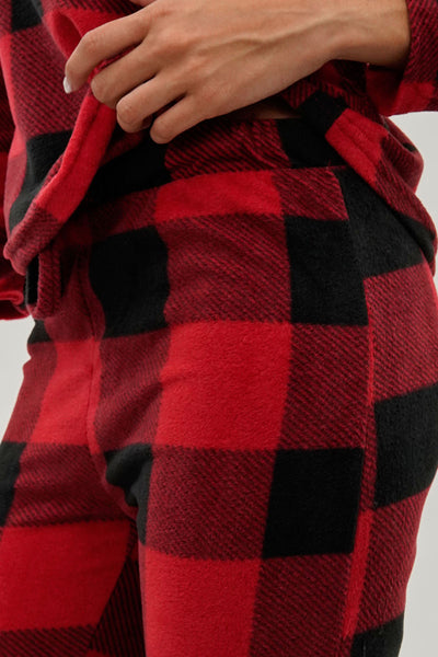 Canada Weather Gear Plaid Jogger Pajama Pants - Red - Womens Pajamas - Fairweather