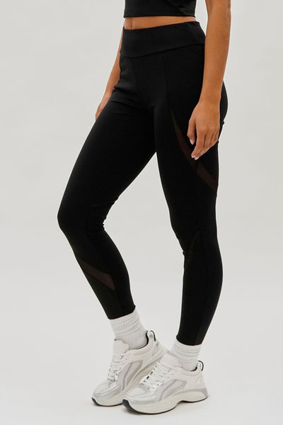 Super Triple Goose High Waisted Leggings - Black - Womens Leggings - Fairweather