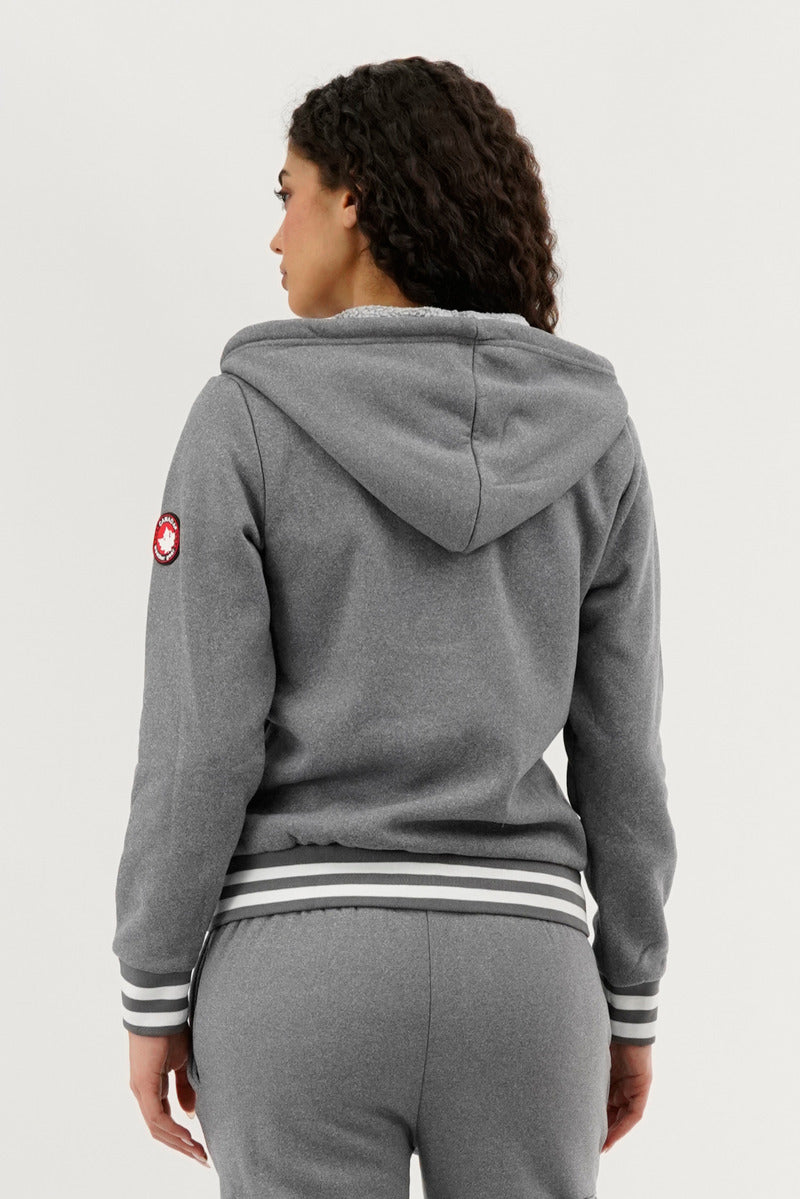 Canada Weather Gear Fleece Zip Up Hoodie - Grey - Womens Hoodies & Sweatshirts - Fairweather