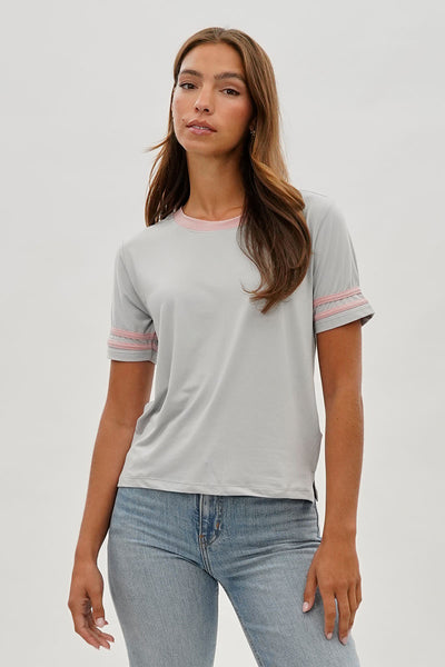 Stylexchange Vintage Striped Ringer Tee - Grey - Womens Tees & Tank Tops - Fairweather