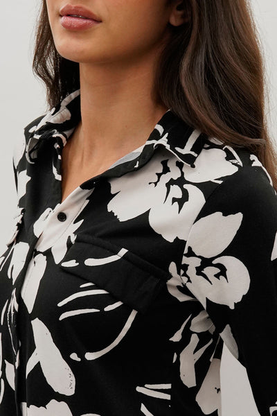 International INC Company Floral Button Up Shirt - Black - Womens Shirts & Blouses - Fairweather