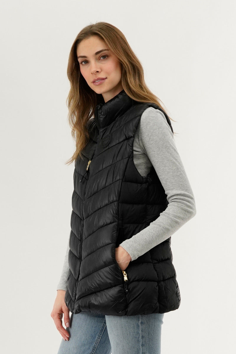Canada Weather Gear Chevron Quilted Vest - Black