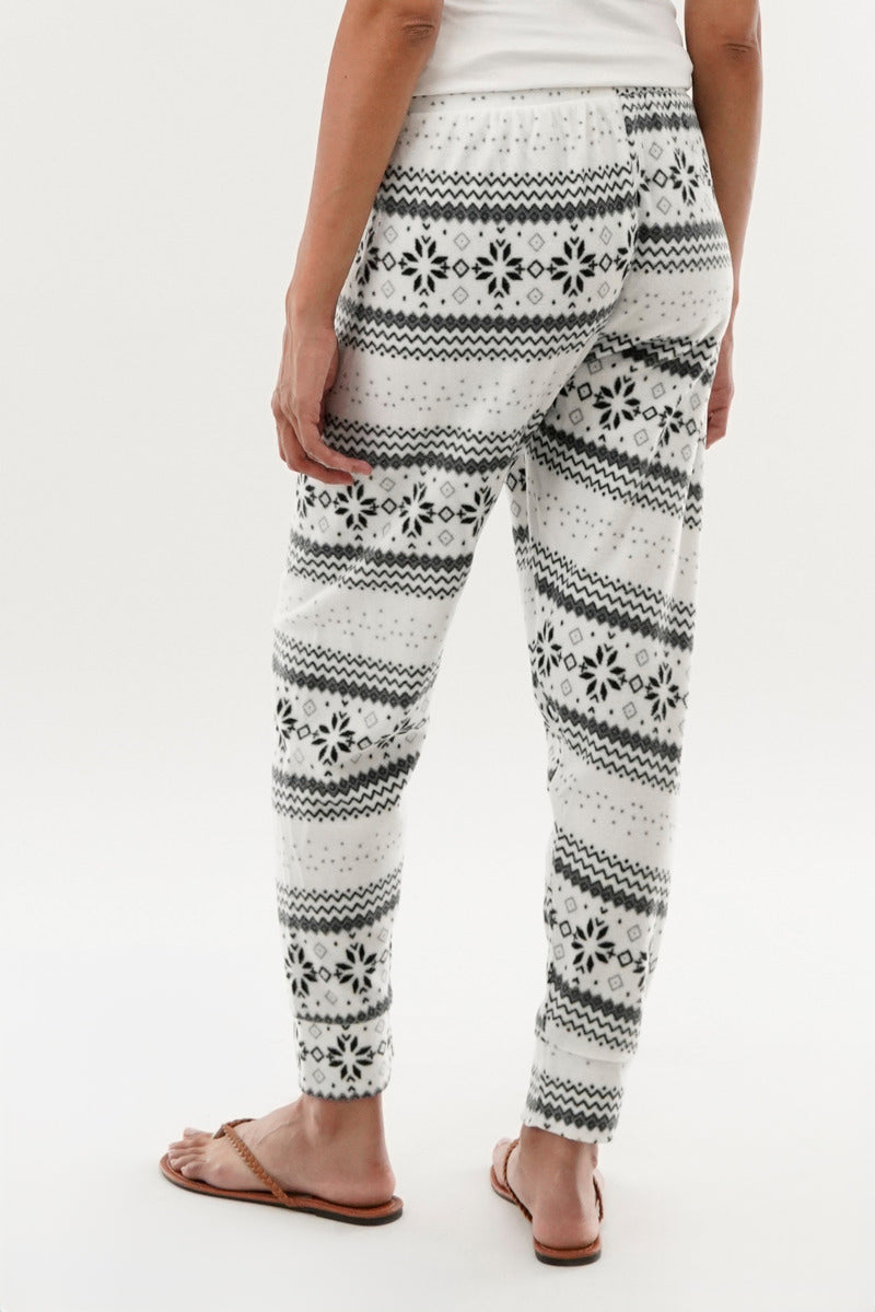 Canada Weather Gear Festive Print Pajama Pants - White - Womens Pajamas - Fairweather