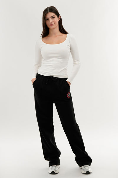 Fahrenheit Wide Leg Sweatpants - Black