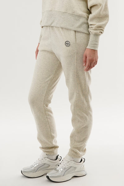 Fahrenheit Tie Waist Fleece Joggers - Cream