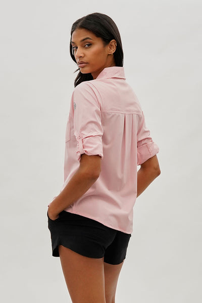 Canada Weather Gear Button Up Utility Shirt - Pink - Womens Shirts & Blouses - Fairweather