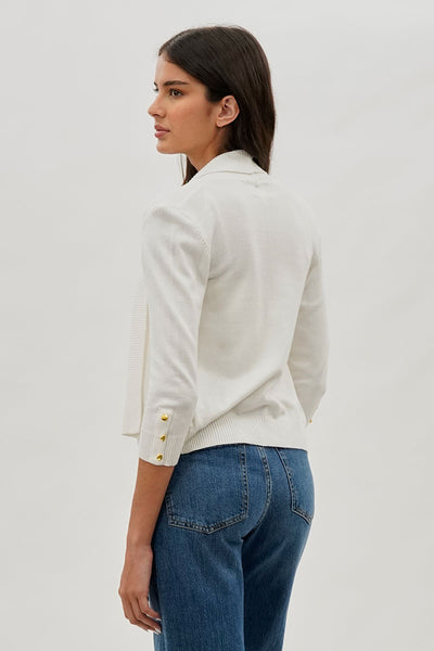 Beechers Brook 3/4 Sleeve Open Shrug Cardigan - White - Womens Cardigans - Fairweather