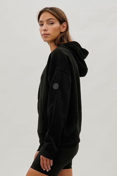 Fahrenheit Drop Shoulder Pullover Hoodie - Black - Womens Hoodies & Sweatshirts - Fairweather