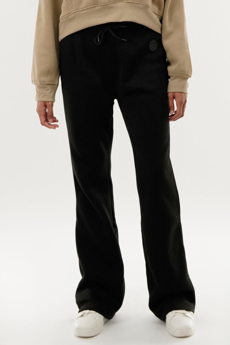 Fahrenheit Fleece Wide Leg Sweatpants - Black - Womens Joggers & Sweatpants - Fairweather