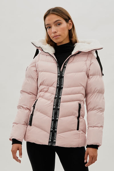 Canada Weather Gear Zip Off Sleeve Bomber Jacket - Pink - Womens Bomber Jackets - Fairweather