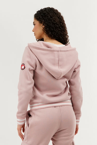 Canada Weather Gear Fleece Zip Up Hoodie - Pink - Womens Hoodies & Sweatshirts - Fairweather
