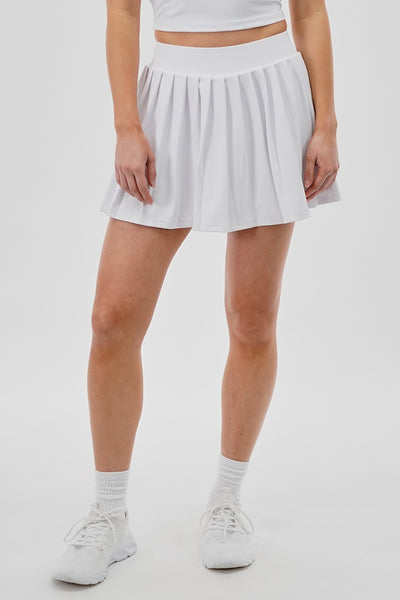 Body Instinct Pleated Tennis Skirt - White - Womens Skirts - Fairweather