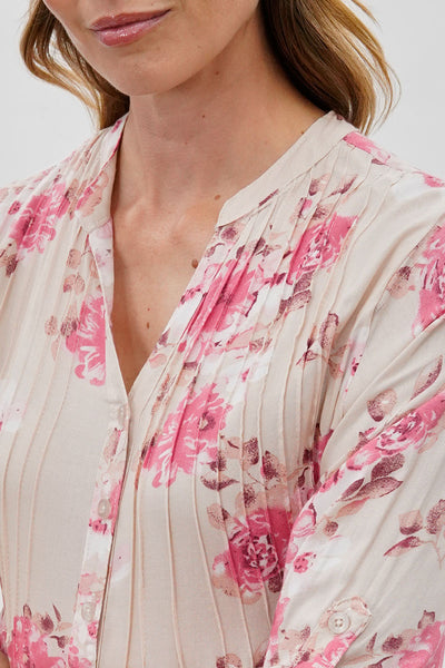 International INC Company Floral Back Tie Blouse - Pink - Womens Shirts & Blouses - Fairweather