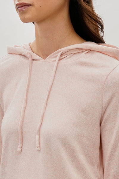 Fahrenheit Cropped Pullover Hoodie - Blush - Womens Hoodies & Sweatshirts - Fairweather
