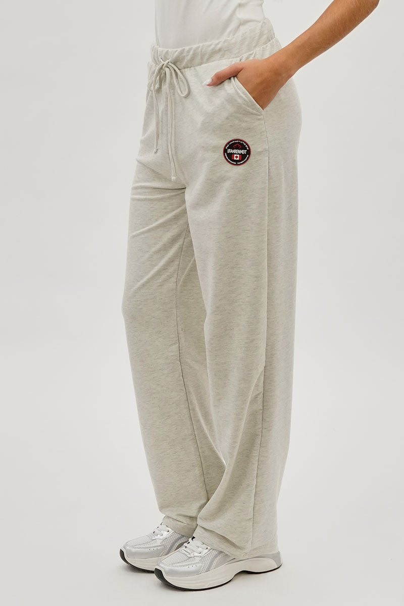 Fahrenheit Wide Leg Drawstring Sweatpants - Cream - Womens Joggers & Sweatpants - Fairweather