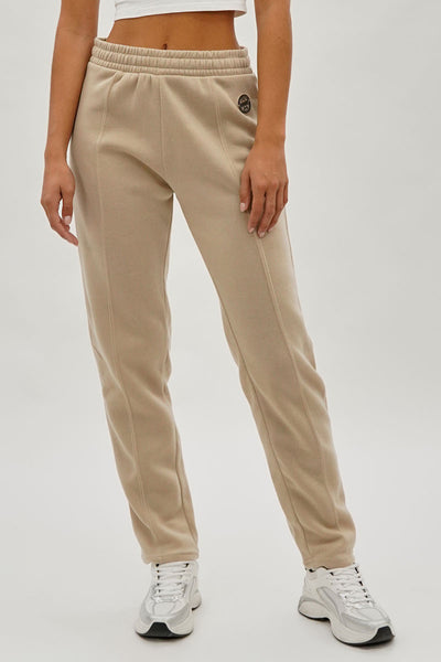Fahrenheit Fleece Straight Leg Jogger Sweatpants - Beige - Womens Joggers & Sweatpants - Fairweather
