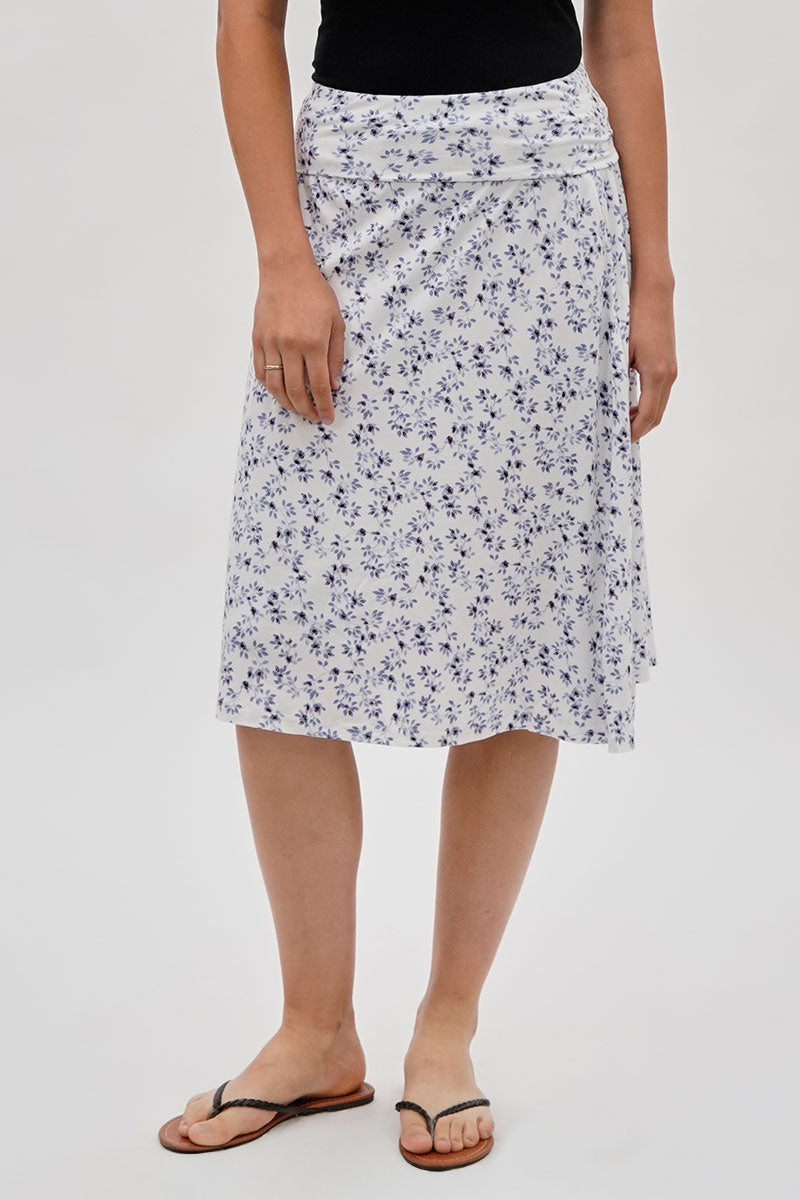 International INC Company Floral Fold Over Skirt - White - Womens Skirts - Fairweather