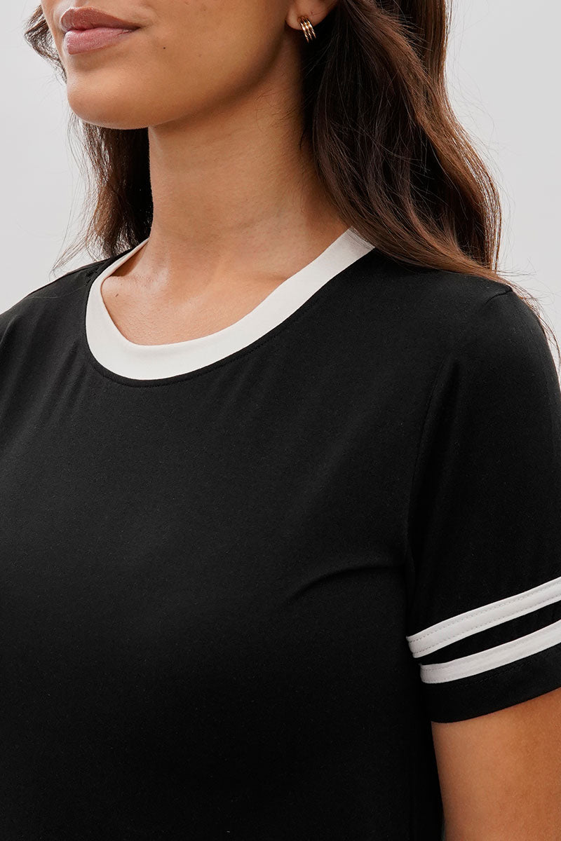 Stylexchange Vintage Striped Ringer Tee - Black - Womens Tees & Tank Tops - Fairweather