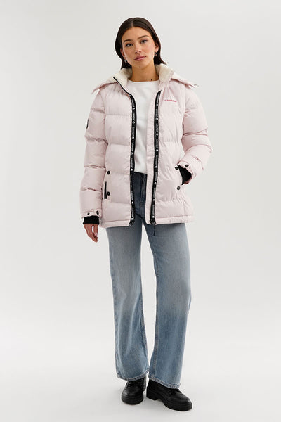 Canada Weather Gear Zip Off Sleeve Parka Jacket - Blush - Womens Parka Jackets - Fairweather