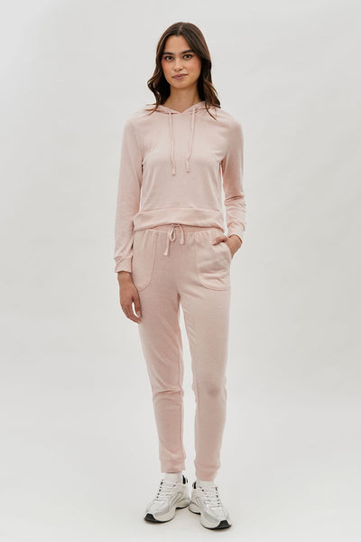 Fahrenheit Cropped Pullover Hoodie - Blush - Womens Hoodies & Sweatshirts - Fairweather