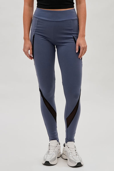 Super Triple Goose High Waisted Leggings - Grey - Womens Leggings - Fairweather