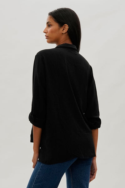 Stylexchange Vintage Button Up Utility Shirt - Black - Womens Shirts & Blouses - Fairweather