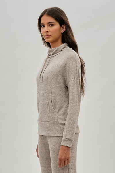 Fahrenheit Cowl Neck Sweatshirt - Cream - Womens Hoodies & Sweatshirts - Fairweather