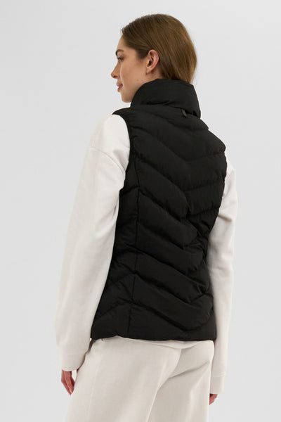 Canada Weather Gear Chevron Bubble Vest - Black - Womens Vests - Fairweather