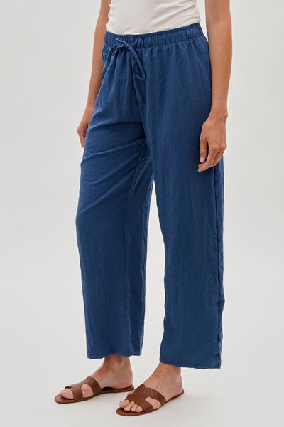 Runaway Bay Wide Leg Tie Waist Pants - Blue - Womens Pants - Fairweather