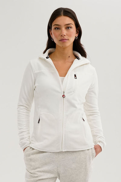 Canada Weather Gear Fleece Zip Up Lightweight Jacket - White - Womens Lightweight Jackets - Fairweather