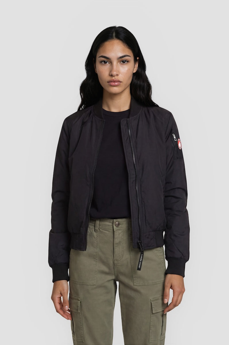 Classic Ripstop Bomber Jacket - Black