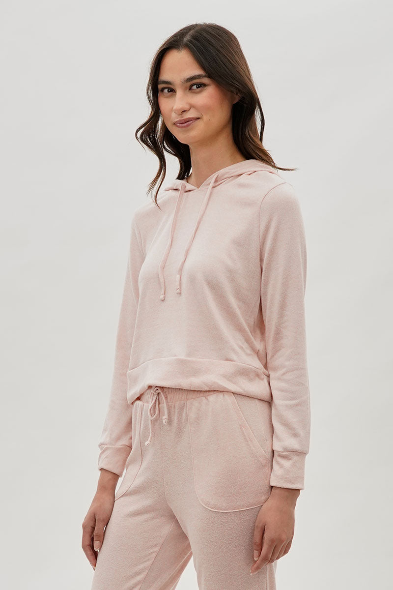 Fahrenheit Cropped Pullover Hoodie - Blush - Womens Hoodies & Sweatshirts - Fairweather